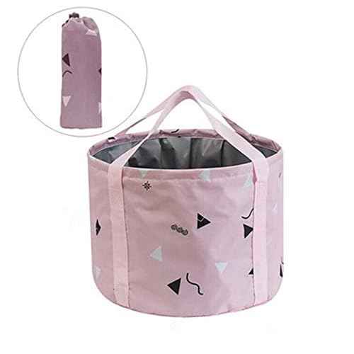 24L Collapsible Foot Soaking Bath Basin for Large Feet, Portable Foot Spa Soak Tub Foldable Water Bucket for Travel Camping, Pink