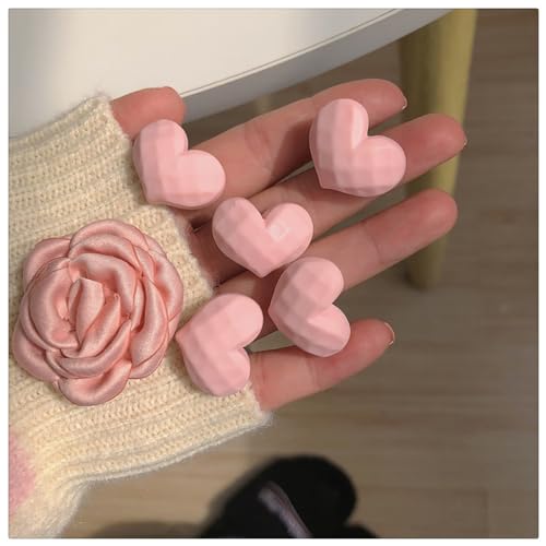 20 Pcs Mini Heart Hair Clips - Cute Pink Hair Pins for Women Girls, Small Barrettes for Bride Wedding Birthday Hair Decoration