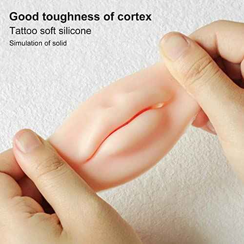 9Pcs 3D Silicone Fake Lips for Makeup Practice, Soft Silicone Lips Tattoo Practice Skins Training for Permanent Makeup