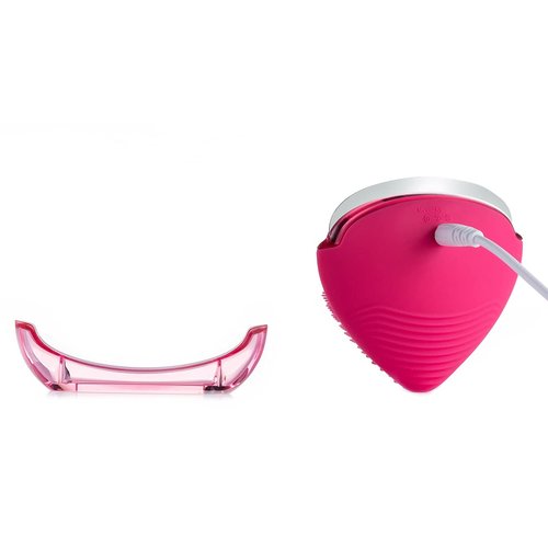 Pop Sonic Strawberry 3 in 1 Skin Exfoliating Cleanser Clean Massage Exfoliate - Pink