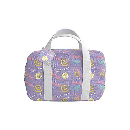 wet n wild Saved By The Bell Makeup Bag, Travel Pouch with Carry Handle, Flexible Cotton Design & Full-Zip Closure ? Bayside Tigers