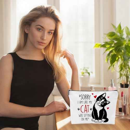 4 Pcs Black Cats Cosmetic Bags Set, Cute Animal Cosmetic Bags With Zipper Travel Toiletry Pouches for Women Friend Coworker Sister Thanksgiving Christmas Birthday Friendship Gifts