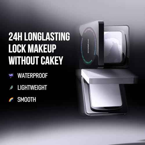 CARSLAN Waterproof Face Pressed Powder Compact, 24H Longlasting Oil Control Pressed Setting Powder Talc-Free Makeup, Shine Free, Poreless, Smooth, 01 Translucent for dry&com skin (0.28Oz)