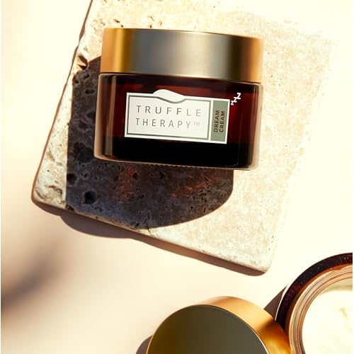 SKIN&CO Truffle Therapy Dream Cream, 1.7 FL OZ, AHA Night Cream, Acid Fruit Complex, Radiance Boosting Creme, Alcohol Free, GMO Free, Vegan, Organic Farming, Black Winter Truffle Extract