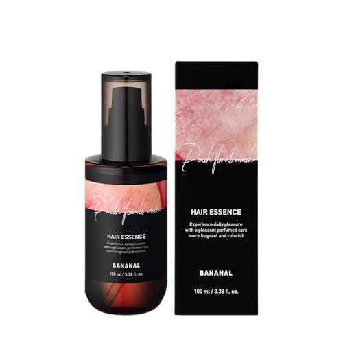 Perfumed Hair Oil & Serum 2-in-1 ? Korean Essence Oil for Frizzy, Dry, Damaged Hair & Glass Hair Shine ? Argan Oil & Amino Acids ? Sulfate & Paraben-Free ? Peach Floral Musk, 100ml / 3.38 fl oz