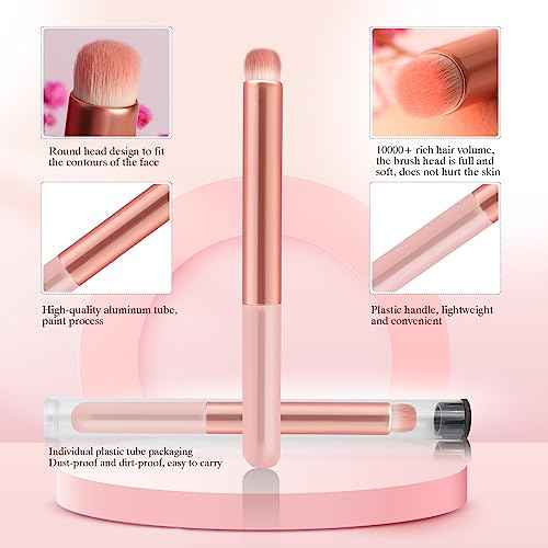 Lip Brush Lip Smudge Brushes Lipstick Brush with Tubes 3PCS Lip Gloss Applicator Wands Lip Brushes Multi-purpose Lip Makeup Brush Eyeshadow Brush Concealer Brush Lip Gloss Wands Applicator Tool Kits