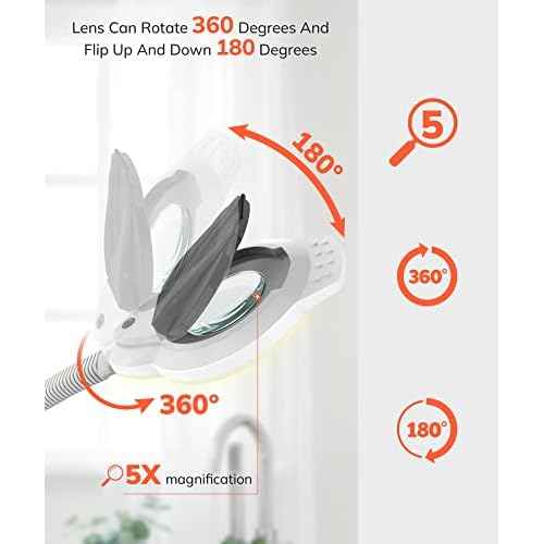 TASALON Professional 2 in 1 Facial Steamer With 5X Magnifying Foldable Arm, Ozone Mist Steamer for Face, Salon Spa Beauty Skin Care Equipment