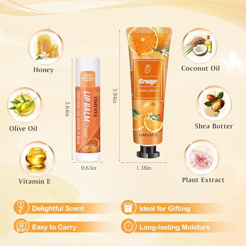 24 Sets Bulk Gifts For Women, Hand Cream Lotion, Lip Balm, Mini Nail Files Gifts Set with Organza Bags, Thank You Card, Baby Shower Bridal Wedding Favor for Guests, Christmas Gifts for Women