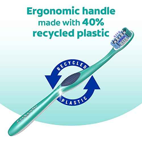 Colgate 360 Whole Mouth Toothbrush, Adult Toothbrushes Medium Bristles, Helps Remove Bad Breath Bacteria and Plaque, Medium Toothbrush Pack, Includes Cheek and Tongue Cleaner, 4 Pack