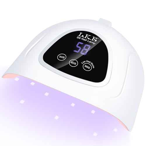 LKE UV Light for Gel Nails, Nail Dryer UV Nail Lamp 72W for Gel Polish Light with 3Timer and Sensor Professional for Solon and Nail DIY in Home Use (White)