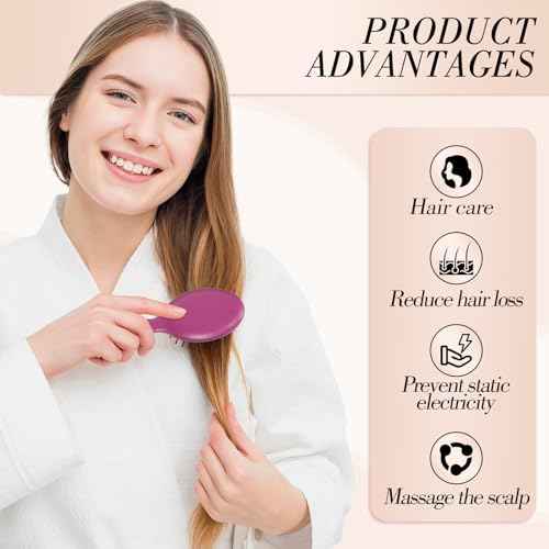 30 Pcs Mini Wet Hair Brush and Wide Hair Combs, Travel Detangling Brush for Most Hair Types Stocking Stuffers for Women Girls