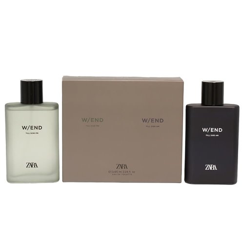 Zara W/End Till 3:00AM + W/End Till 8:00PM Cologne for Men Fragrance Set EDT Eau De Toilette 2x 90 ML (3.04 FL OZ)