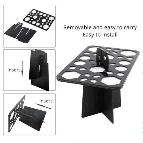BEAKEY Make up Brush Drying Rack, Collapsible Makeup Brush Holder 28 Holes Makeup Brush Dryer Stand - Black