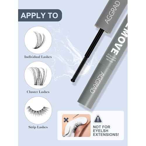 Lash Glue Remover for Lash Extensions Clusters Eyelash Adhesive Remover Gel Bond Remover for Lash Clusters - 5ML Effectively Low Irritation Gentle Formula Eyelash Glue Remover for Sensitive Eyes