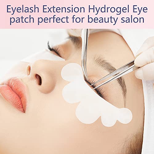 50 Pairs Eye Gel Pads, Lint Free Under Eye Patches for Eyelash Extensions, Premium Eye Mask Beauty Tool Kit (Pink)