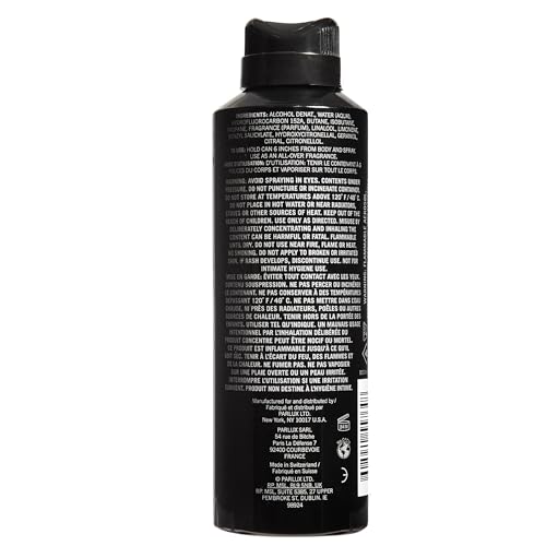 Kenneth Cole Black All Over Body Spray for Men, Aromatic Woody Fragrance, Notes of Watermint, Mandarin, Cedar, and Musk, Long-Lasting Cologne, 6.0 Fl. Oz