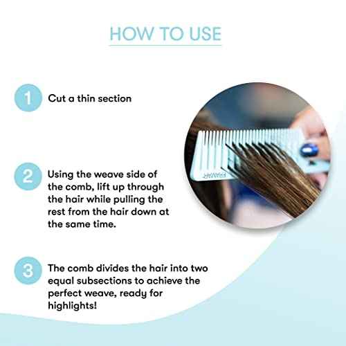 FRAMAR Dreamweaver Highlight Comb Set - Professional Highlighting Comb With Parting Tip, Hair Dye Comb, Foiling Combs For Highlighting, Highlight Combs For Highlighting ? 3 Pack Pastel