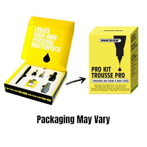 Inkbox Freehand Ink Temporary Tattoos Pro Kit - Draw Long-Lasting Ideal Present for Any Level of Artist - Temp Tattoo Kit and Drawing Last Up to 2 Weeks (Pro Kit)