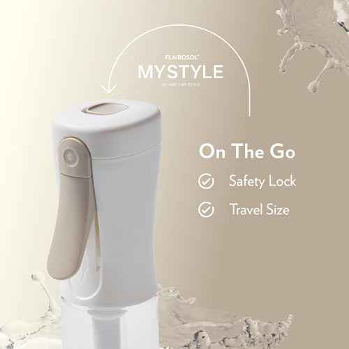 FLAIROSOL MyStyle, Spray Bottle for Hair - Small Travel Spray Bottle, Ultra Fine Continuous Water Mist for Face, Hairstyling, Salon, Cleaning, Beauty, Toners, Hydration & Makeup, 3.04oz / 90ml, White