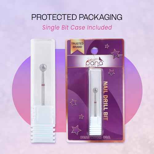 PANA 3/32" Diamond Carbide Ball Bit- Style 06, Fine Grit - Professional Cuticle Nail Drill Bits for Acrylic Gel Nails Dry Manicure Pedicure Shape Remove Tools