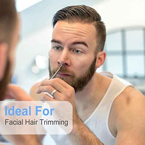 Eyebrow Scissors, Small Scissors for Hair, Eyebrows, Nose Hair, Beard, Eyelashes, Cuticle. Stainless Steel Fine Straight Tip Nose Hair Scissors