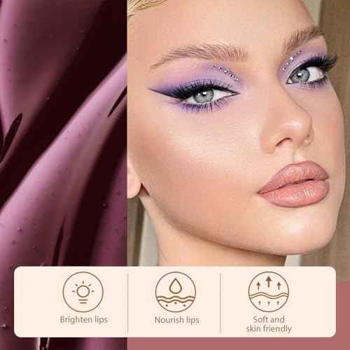 Matte Lip Gloss Stain-Peel Off Lip Liner Tattoo, Brownish Red Lip Tint£¬Long Lasting Peel Off Lip Stain, Waterproof Transfer-proof Lip Mask Lip Liner Peel Off Lip Gloss,Stayn Lip Makeup. #03