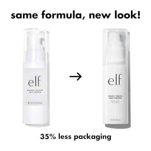 e.l.f. Mineral Infused Face Primer, Primer For A Smooth Foundation Base, Fills In Fine Lines & Refines Complexion, Vegan & Cruelty-free, Large
