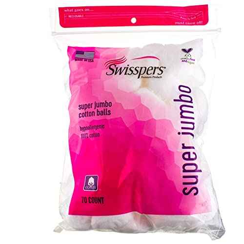 Swisspers Super Jumbo Cotton Balls 70 ea (Pack of 3)