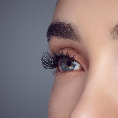 KISS imPRESS Falsies Self Adhesive Eyelashes, Press On Lashes, 12mm-14mm Glam Volume Lashes, Black, No Glue Needed, Invisible Band, 36 Lash Clusters & Non-Stick Applicator - Voluminous