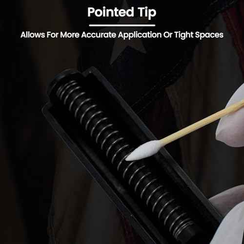 900/400PCS Double-Ended 6" Pointed Gun Cleaning Swabs - for Precision Firearm Cleaning and Applying, Gun Cleaning Supplies, Lint-Free and Highly Absorbent