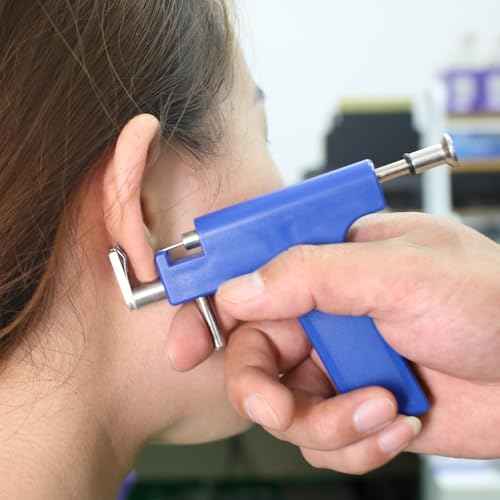 Ear piercing gun, Reusable Professional Ear Piercing Kits, 24 Surgical Grade Anti-sensitive Piercing Earrings, 10 Cubic Zirconia Fashion Earrings, 24 Alcohol Cotton Sheets (silver)