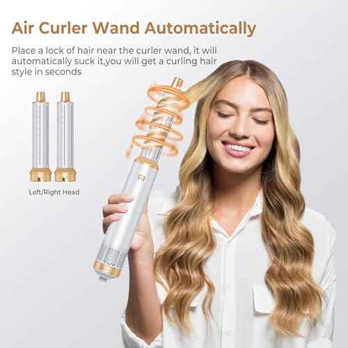 5 in 1 Hair Dryer Brush, Negative Ion Blow Dryer Brush Set Upgrade Hot Air Brush Air Styler Curling Wrap Air Curler, Curling Iron Hair Styling Tools As A Gift for Straight/Curl/Drying/Smoothing