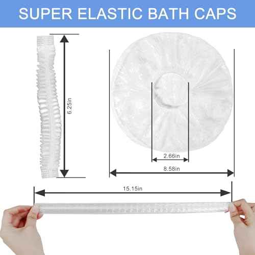 150 PCS Upgrade Disposable Shower Caps. Ceizioes Waterproof Hair Bath Caps. Thickening Shower Cap for Women Kids Girls. Hotel and Hair Salon. Travel Spa. Home Use Beauty Salon