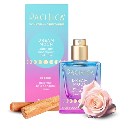 Pacifica Dream Moon Womens Spray Perfume 1 fl oz ? Long-Lasting Floral Woody Fragrance for Her - Rose, Patchouli, Sandalwood ? 100% Vegan, Cruelty-Free, Phthalate-Free Fragrance