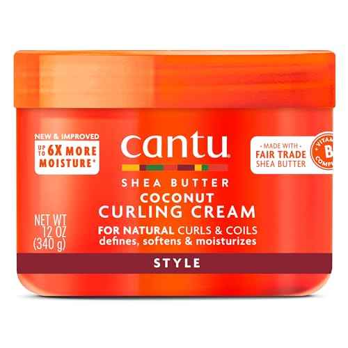 Cantu Coconut Curling Cream with Shea Butter for Natural Hair, 12 oz