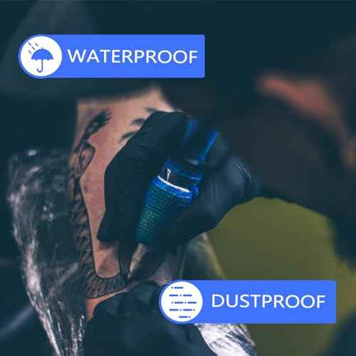 Large Tattoo Pen Covers 400Pcs - Tattoo Machine Covers Tattoo Grip Extra Wide Machine Bags 2.6"x7" Big Sleeves Blue Tattoo Supplies