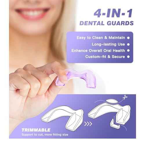 Mouth Guard for Women,2 Sizes (4 Pack) Mouth Guard for Grinding Teeth at Night,Night Guards for Sleeping