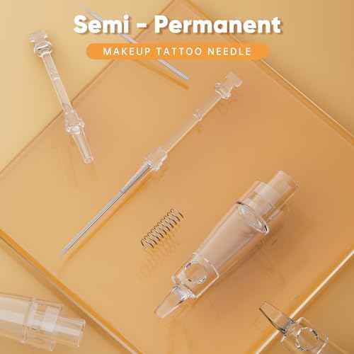 20Pcs 3F Tattoo Cartridge Needles, Disposable Microneedling Cartridges Needle for Eyebrow Eyeliner Lip, 3 Single Stack Flat 0.35MM Needle for Makeup, Microblading, Tattoo Machine (3 F)