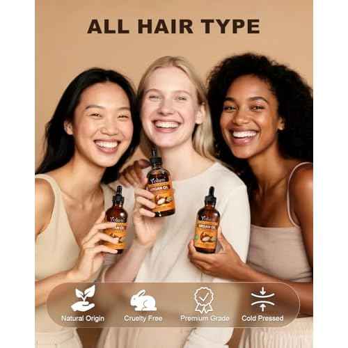 Organic Argan Oil for Hair 4 Fl Oz, USDA Pure and Natural Morocco Argan Oil, Argon Oil For Hair, Scalp, Face & Skin Care, 100% Cold Pressed Hair Conditioner, Unrefined Argon Nails Carrier Oil