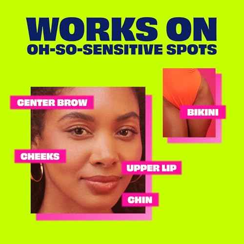 Nair Hair Remover Wax Ready Strips, Face and Bikini Hair Removal Wax Strips, Orchid and Cherry Blossom Extracts, Dermatologist Tested, Plus 4 Non-Flushable Post Wipes, 40 Count