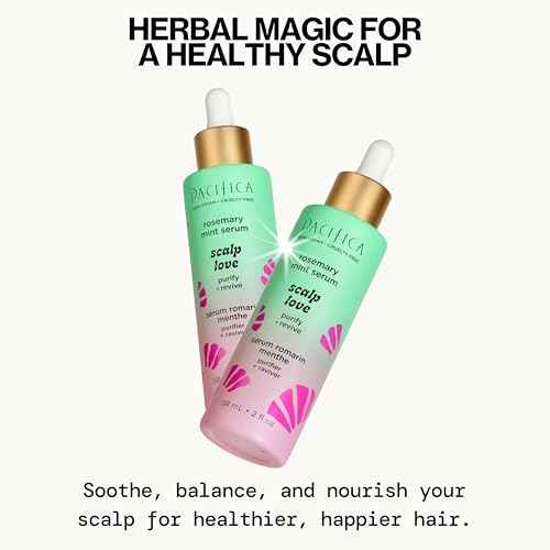Pacifica Scalp Love Rosemary Mint Serum - Dry, Flaky, and Itchy Scalp Serum, Hydrating, Moisturizing, and Calming Treatment Formulated with Witch Hazel, Vegan and Cruelty-Free - 2 Fl Oz