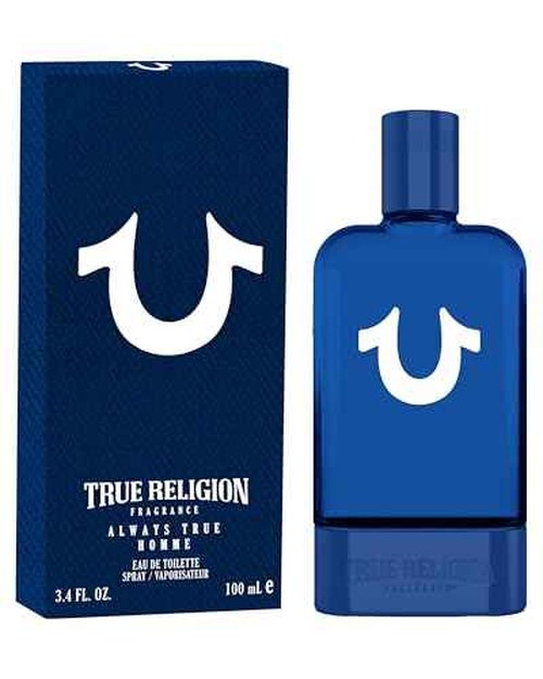 True Religion Always True Homme - Men's Cologne - 3.4 fl oz EDT - fresh, aquatic, woody - bergamot, juniper, mineral and herbal notes, rosemary, geranium, black pepper, musk, incense, oak moss