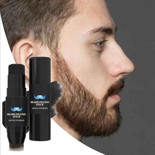 Beard Filler - Waterproof Beard Filling Stick | 7g Filling Stick And Brush | Sweat-Proof Long-lasting Tint, Create Natural Looking Facial Hair For Men, Salon, Boys