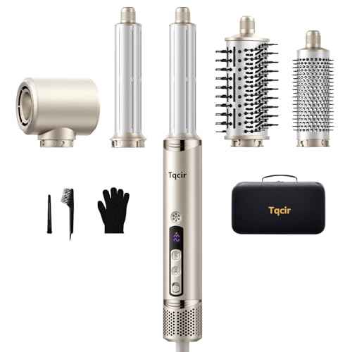 5-in-1 Professional Hair Dryer Brush, Powerful Multi-Styler with Auto-Wrap Curlers, Fast Drying Curling Straightening Volumizing Without Heat Damage, Storage Case Best Gift for Girl/Women