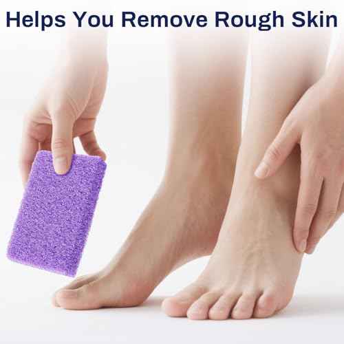 20 Small Pumice Stone for Feet - 3.6 X 1.8 X 0.47 Inch Purple Foot Pumice Stone Foot Filer Pedicura Scrubber for Callus Removal Foot Care Spa Productos for Dark Elbows Hard Skin Exfoliating