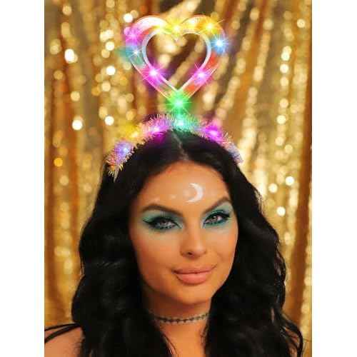 Sixexey Light Up Headband LED Heart Headbands Valentine¡¯s Day Party Hair Accessories for Women
