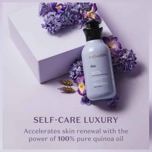 Nativa SPA by O Botic?rio, Lilac Smoothing Body Lotion with Nourishing Quinoa Oil + BioRetinol, Fragranced Skin Moisturizer, 13.5 Ounce