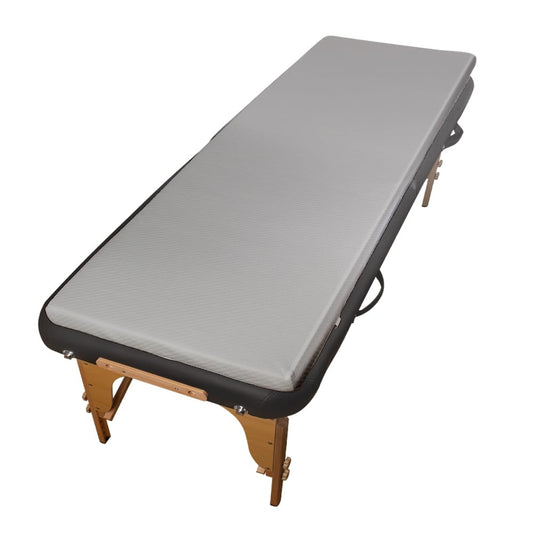 Grey Lash Bed Memory Foam Massage Table Topper, 73x29x2 inch, Removable Cover, Non-Slip, Elastic Bands