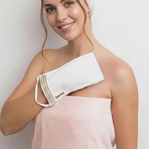 Turkish Hammam Exfoliating Glove Set ? 4 PCS Natural Silk Kese Mitt for Deep Body Scrub, Dead Skin & Tan Remover, Spa Quality Bath Exfoliation for Men & Women