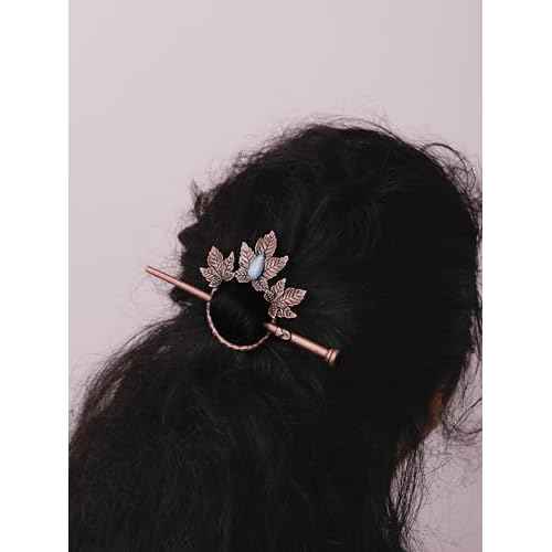 HAQUIL Vintage Leaf Bronze Plated Alloy Hairpin, Gothic Hairpin Accessories Headwear Styling Jewelry, Summer Holiday Gifts for Women